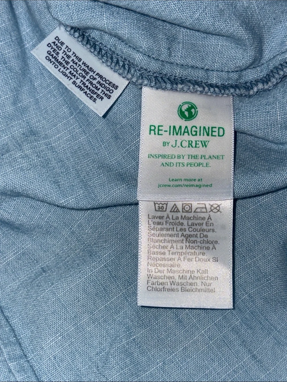 J. Crew Light Blue Sleeveless Chambray Button-Front Top